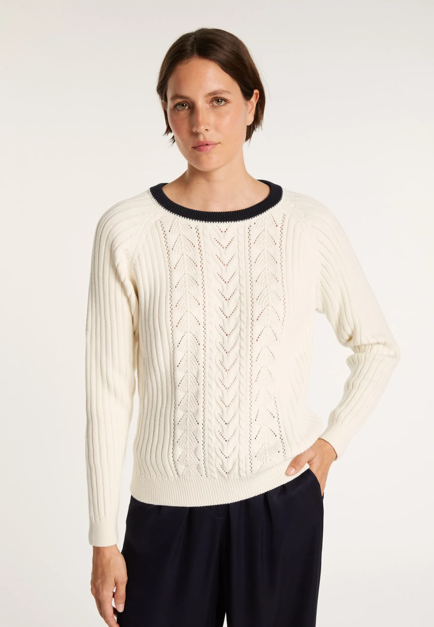 Montagut Pulls-Pull en coton - Alice 02-Blanc