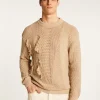 Montagut Pulls-Pull en coton ajouré - Marlow 13-Beige moyen
