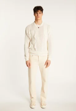 Montagut Pulls-Pull en coton ajouré - Marlow 82-Ecru