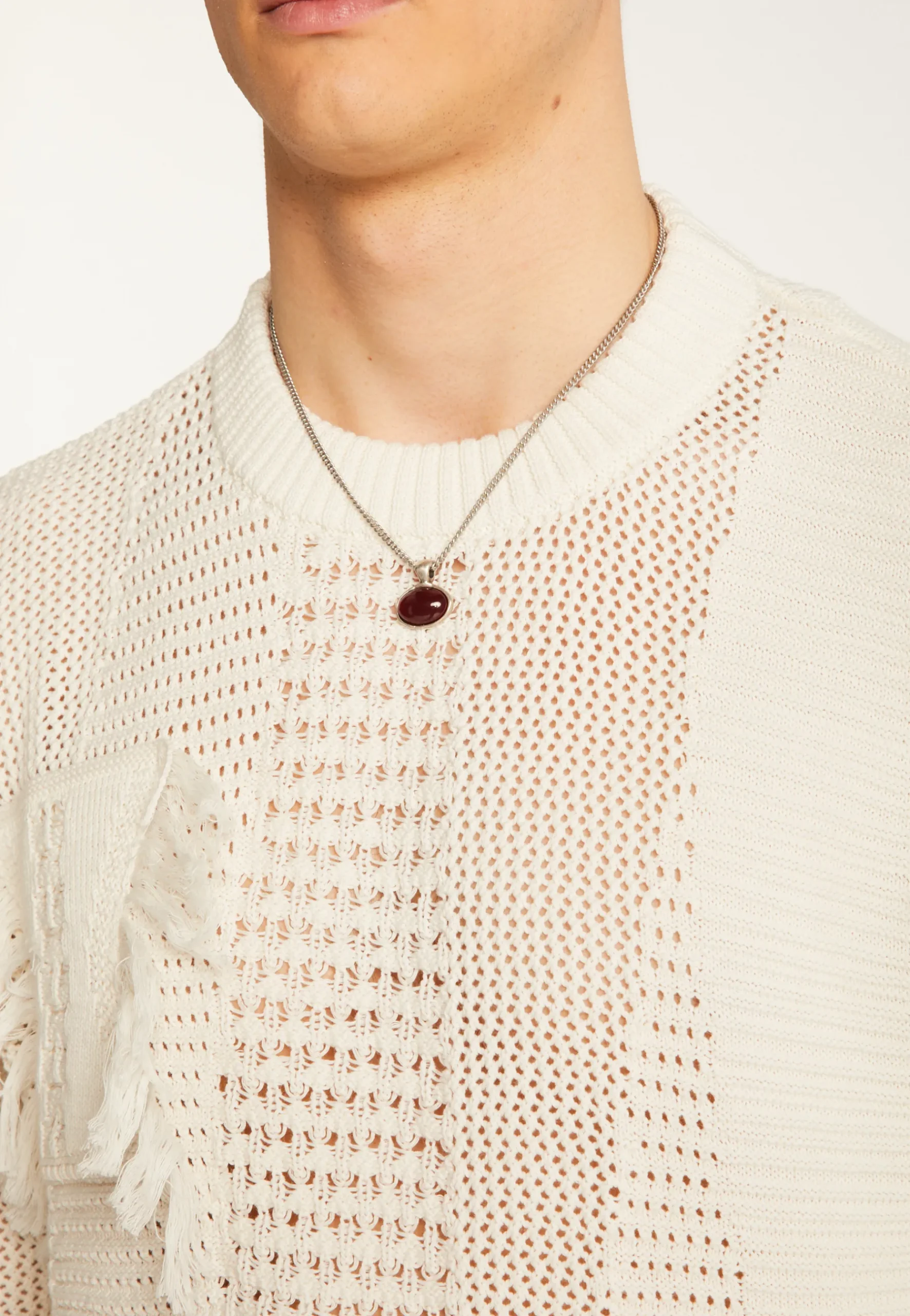 Montagut Pulls-Pull en coton ajouré - Marlow 82-Ecru