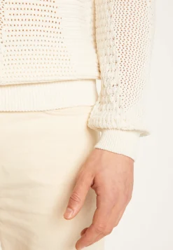 Montagut Pulls-Pull en coton ajouré - Marlow 82-Ecru