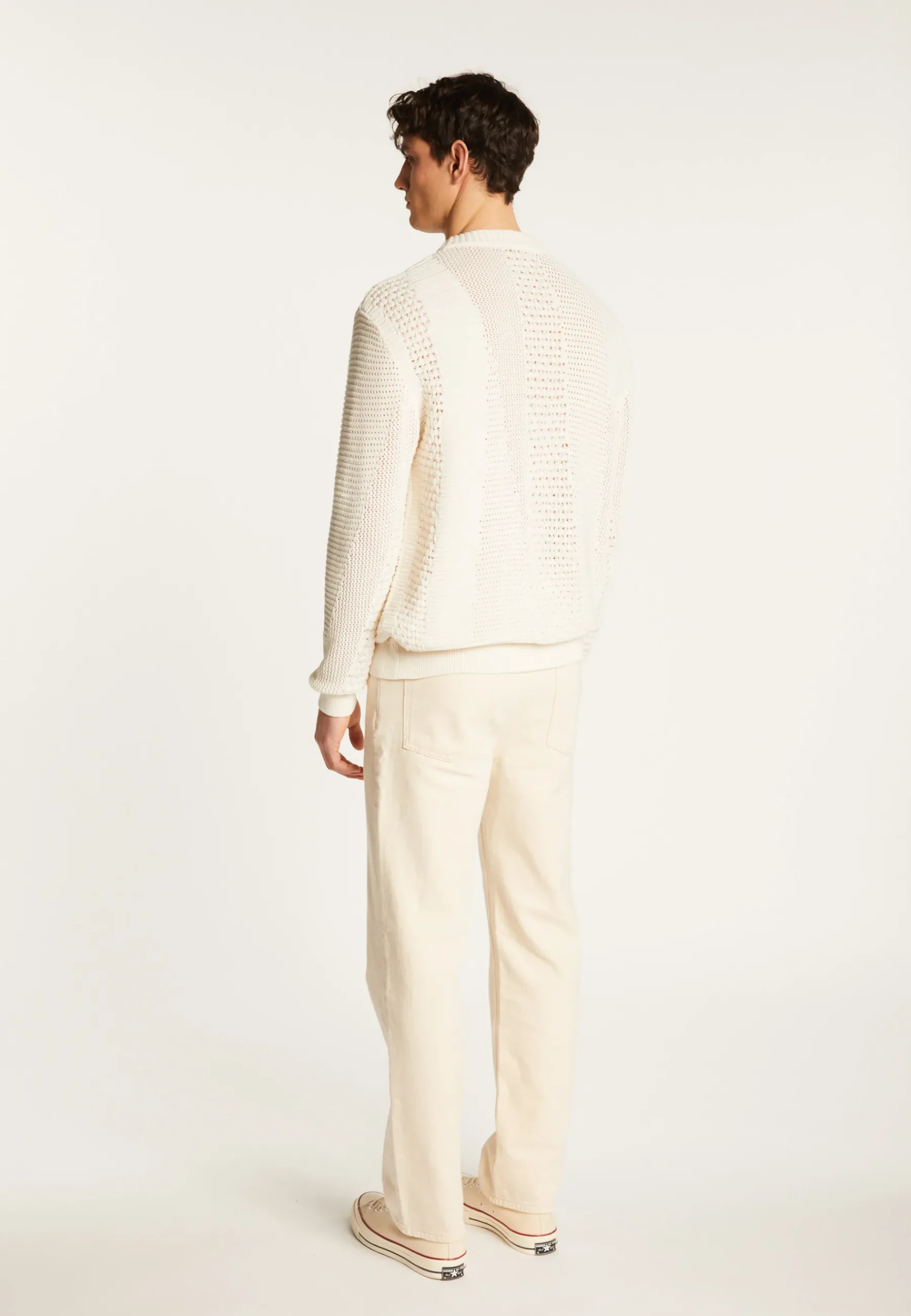 Montagut Pulls-Pull en coton ajouré - Marlow 82-Ecru
