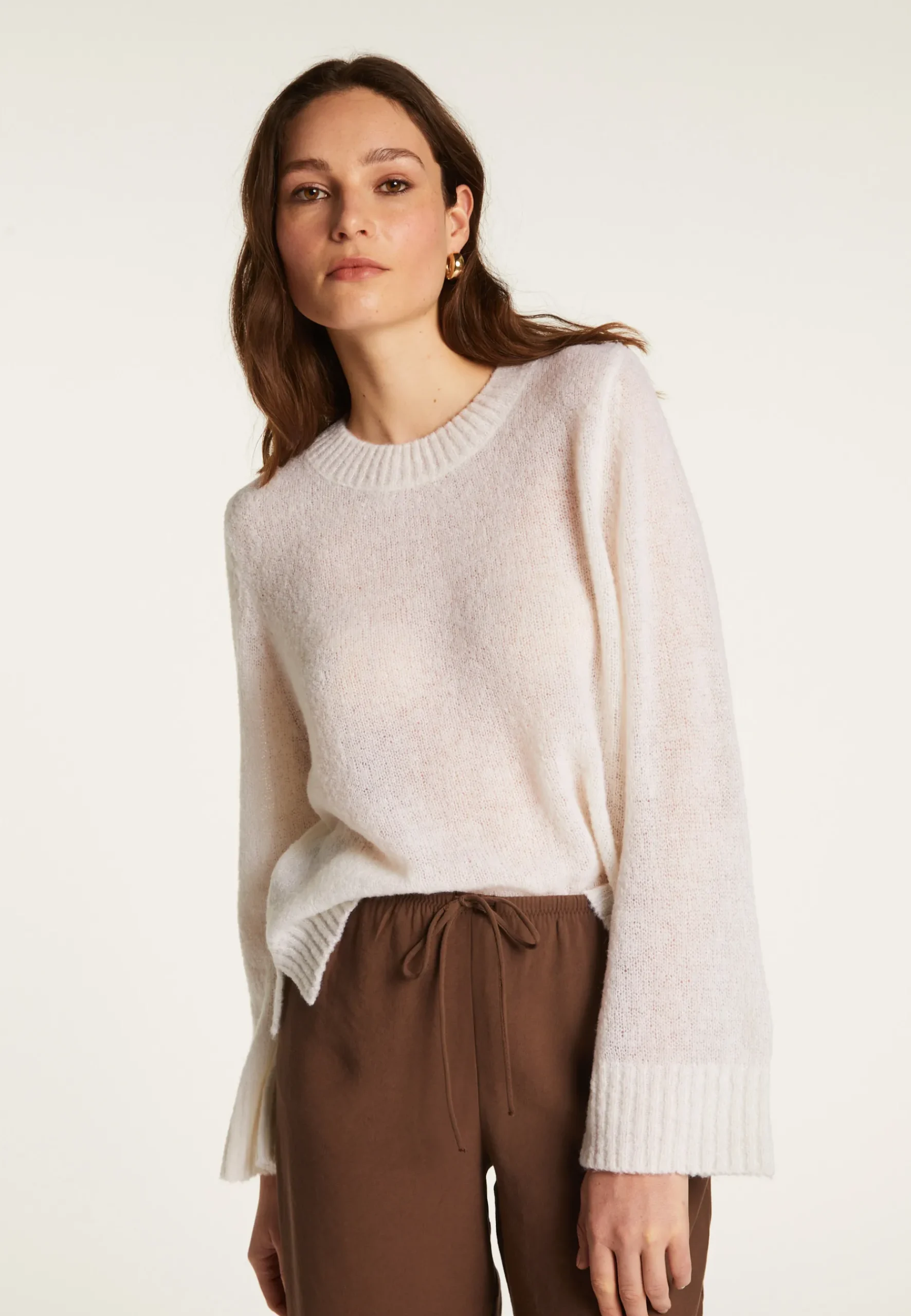 Montagut Pulls-Pull en laine - Fabiola 82-Ecru