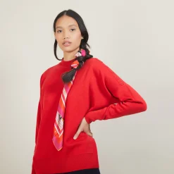 Montagut Pulls-Pull en laine boutons épaule - Gipsy 52-Rouge