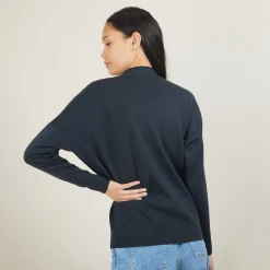 Montagut Pulls-Pull en laine boutons épaule - Gipsy 10-Gris foncé