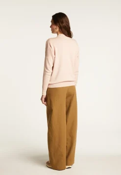 Montagut Pulls-Pull en laine boutons épaule - Gipsy 24-Rose clair
