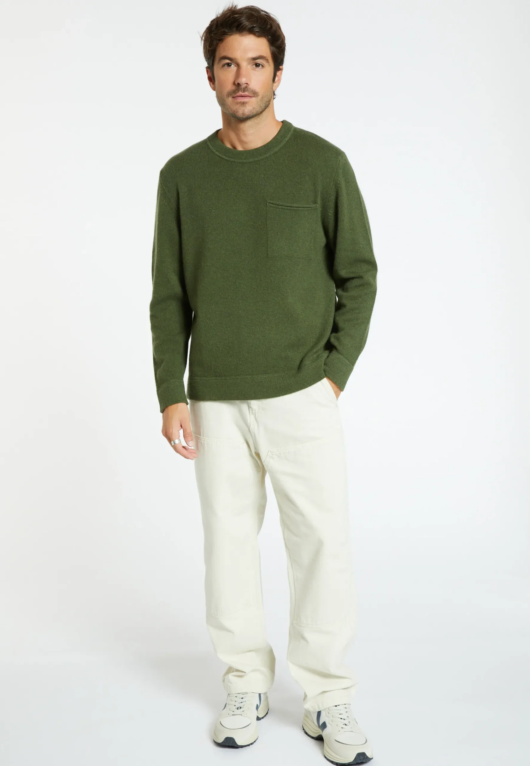 Montagut Pulls-Pull en laine et cachemire - Tylan 83-Kaki