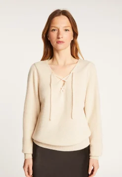 Montagut Pulls-Pull en laine et cachemire - Ramy 82-Ecru