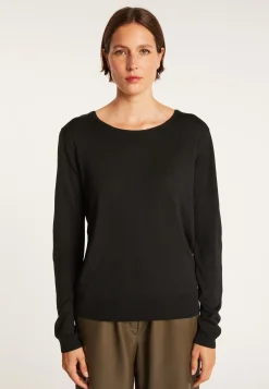 Montagut Pulls-Pull en laine et soie fente dans le dos - Euphrosine 10-Gris foncé
