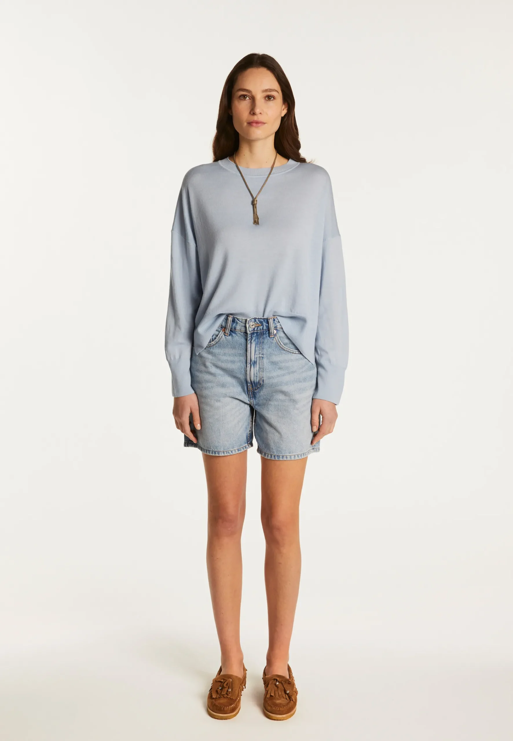 Montagut Pulls-Pull en laine mérinos - Adèle 77-Bleu ciel