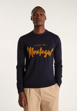 Montagut Pulls-Pull en laine mérinos - Lion 05-Bleu marine