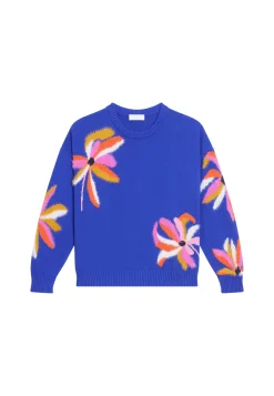 Montagut Pulls-Pull fantaisie en coton - Mariane 03-Bleu foncé