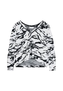 Montagut Pulls-Pull graphique en laine mélangée - Carmina 01-Noir