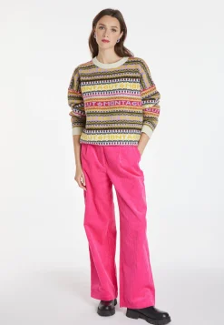 Montagut Pulls-Pull graphique laine et cachemire - Cora 86-Multicolore
