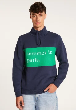 Montagut Pulls-Pull homme Maison x Cuisse de Grenouille - Losta 05-Bleu marine