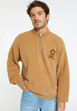 Montagut Pulls-Pull laine col zippé - Sullivan 88-Camel
