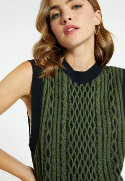 Montagut Pulls-Pull laine et cachemire - Clotilde 83-Kaki
