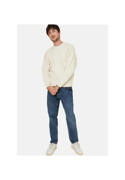 Montagut Pulls-Pull maille gaufrée en laine et cachemire - Fall 82-Ecru