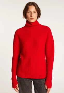 Montagut Pulls-Pull manches extra longues en laine mérinos - Solane 52-Rouge