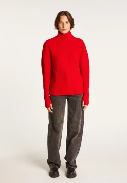 Montagut Pulls-Pull manches extra longues en laine mérinos - Solane 52-Rouge