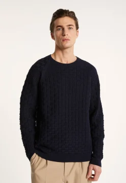 Montagut Pulls-Pull manches raglan en coton - Pepino 05-Bleu marine
