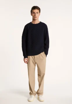 Montagut Pulls-Pull manches raglan en coton - Pepino 05-Bleu marine