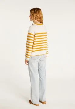 Montagut Pulls-Pull marinière en cachemire à manches ample - Gaelle 15-Orange