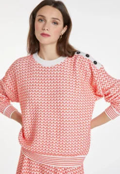 Montagut Pulls-Pull motifs chevron en laine - Coralise 15-Orange