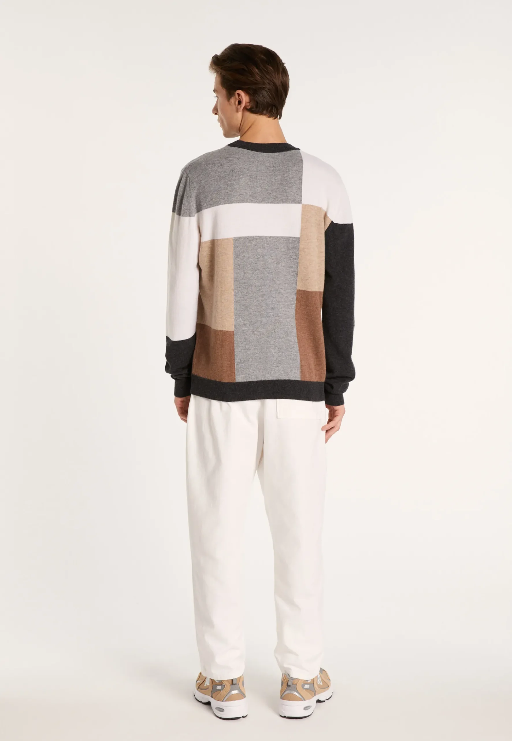 Montagut Pulls-Pull motifs géométriques en cachemire - Lima 10-Gris foncé