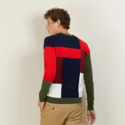 Montagut Pulls-Pull motifs géométriques en cachemire - Lima 83-Kaki