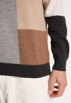 Montagut Pulls-Pull motifs géométriques en cachemire - Lima 10-Gris foncé