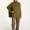 Montagut Les Incontournables-Pull oversize col roulé laine et cachemire - Clara 83-Kaki