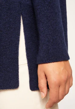 Montagut Les Incontournables-Pull oversize col roulé laine et cachemire - Clara 05-Bleu marine