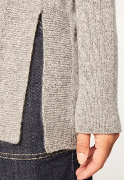 Montagut Les Incontournables-Pull oversize col roulé laine et cachemire - Clara 09-Gris moyen