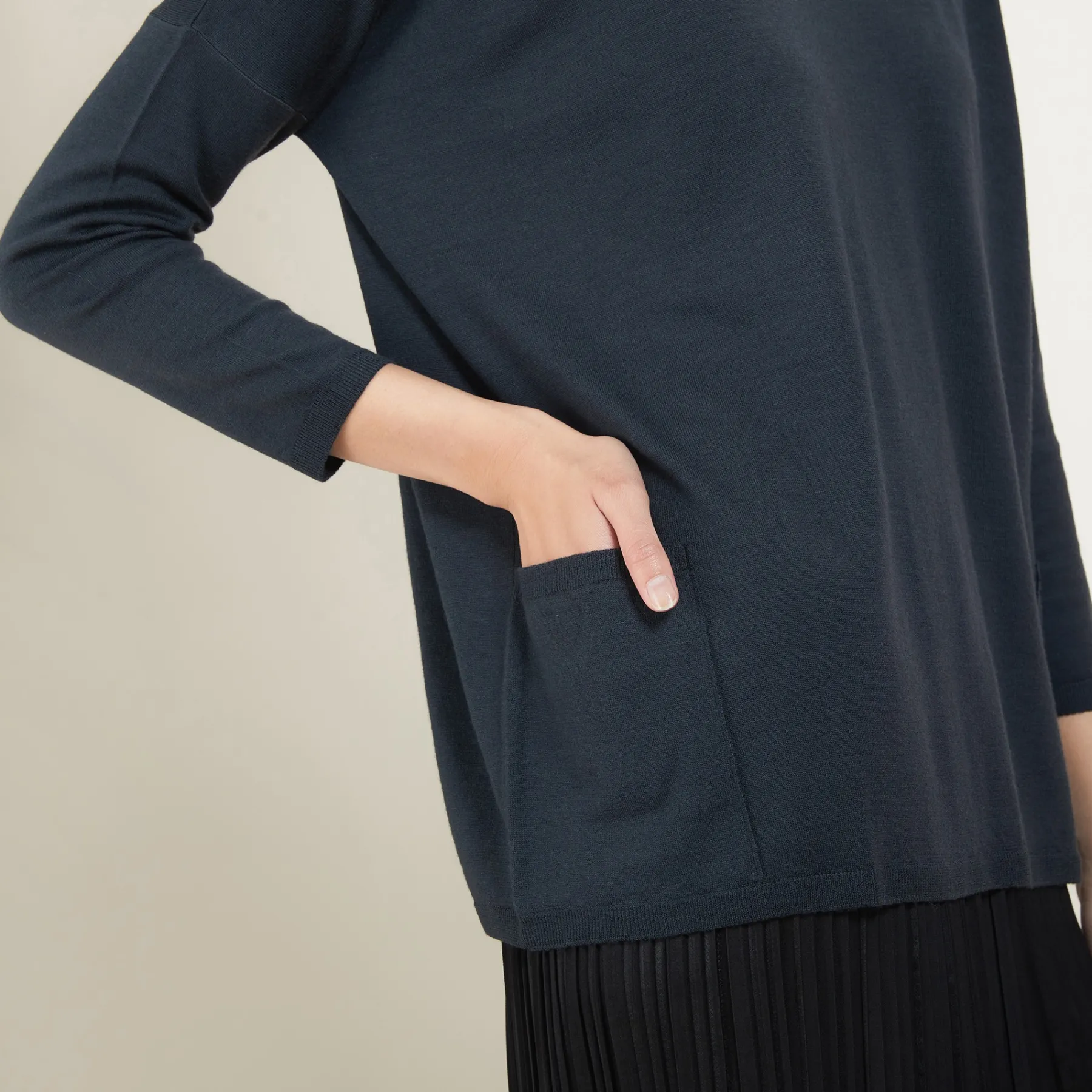Montagut Les Incontournables-Pull oversize en laine - Béatrize 10-Gris foncé