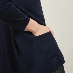 Montagut Les Incontournables-Pull oversize en laine - Béatrize 05-Bleu marine