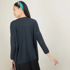 Montagut Les Incontournables-Pull oversize en laine - Béatrize 10-Gris foncé