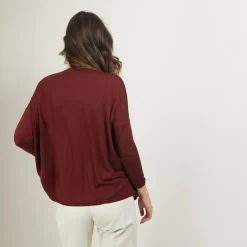 Montagut Les Incontournables-Pull oversize en laine - Béatrize 51-Bordeaux