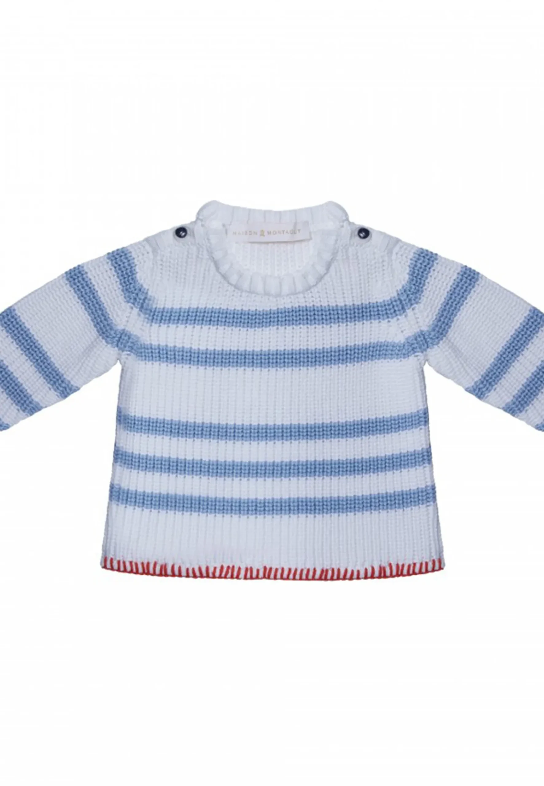 Montagut Cadeaux De Naissance-Pull pour bébé en coton - Kennedy 02-Blanc