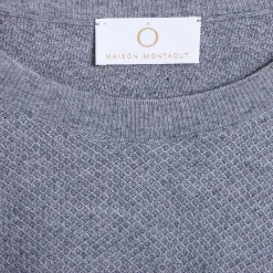 Montagut Pulls-Pull ras du cou en coton cachemire - Hizoka 09-Gris moyen