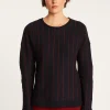 Montagut Pulls-Pull rayures tennis en laine et coton - Eternel 05-Bleu marine