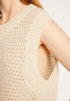 Montagut Pulls-Pull sans manches en laine et cachemire - Raven 82-Ecru