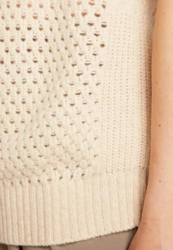 Montagut Pulls-Pull sans manches en laine et cachemire - Raven 82-Ecru