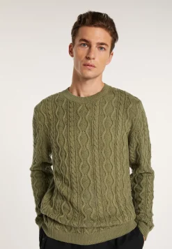 Montagut Pulls-Pull torsadé en coton - Dublin 83-Kaki