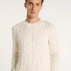 Montagut Pulls-Pull torsadé en coton - Dublin 02-Blanc