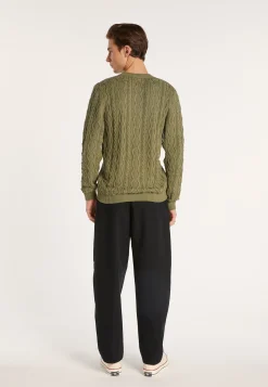 Montagut Pulls-Pull torsadé en coton - Dublin 83-Kaki