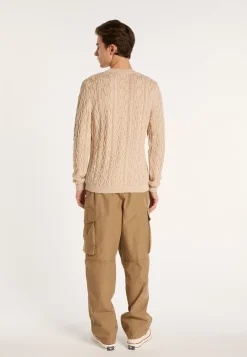 Montagut Pulls-Pull torsadé en coton - Dublin 12-Beige clair