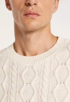 Montagut Pulls-Pull torsadé en coton - Dublin 02-Blanc