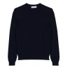 Montagut Pulls-Pull torsadé en coton - Ridwane 05-Bleu marine