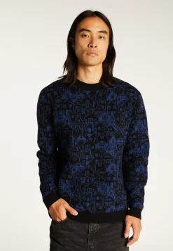 Montagut Pulls-Pull unisexe laine et cachemire - Swann 03-Bleu foncé